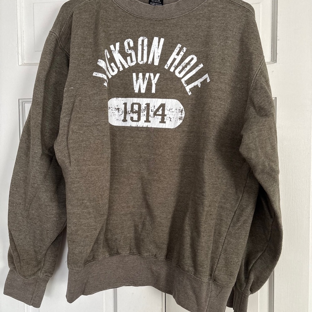Jackson Hole WY Men's Brown Sweatshirt